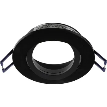 Lampička Deko-Light Stropní vestavné svítidlo Samsola, černé, Ø 8 cm, kovové černá 1 x GU10 / GU5.3