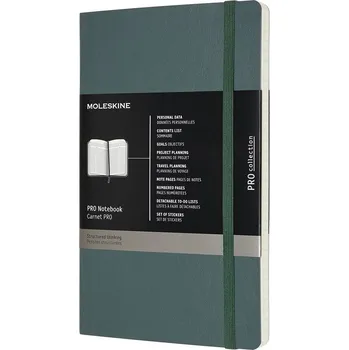 Diář Moleskine, Linkovaný zápisník Moleskine Professional měkká vazba L 192 stran zelený - Formadore