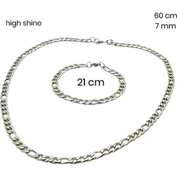 Souprava šperků Ocelový náhrdelník + náramek 23970900