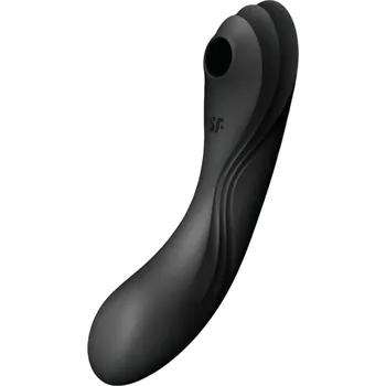 Vibrátor Satisfyer Curvy Trinity 4 - 2v1 vzduchový vibrátor (černý)