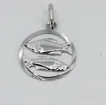 Mýl Stříbrný přívěsek znamení Ryby 3035840010