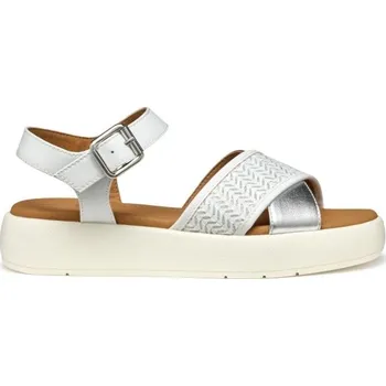 Dámské sandále Dámské sandály Geox D CAMALEI F 38 Bílá, Stříbrná, Hnědá
