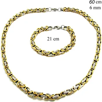 Souprava šperků Ocelový náhrdelník + náramek 23962600