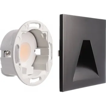 Lampička Deko-Light LED nástěnné svítidlo SET Alwaid černé 8x8 cm úhel 2 700 K tmavě černá RAL 9005 1 x 4 W LED - Doprava zdarma