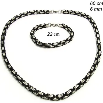 Souprava šperků Ocelový náhrdelník + náramek 23962900