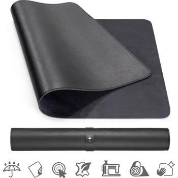 Podložka pod myš Podložka pod myš a klávesnici MOSH eco kůže, černá (S,M,L) Small (60 x 30 cm)