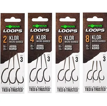 Rybářský háček Korda Návazec Loop Rigs Klor 4, 30lb