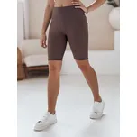 Tmavě hnědé dámské biker shorts s vysokým pasem BIKELINE SY0419 Velikost: M