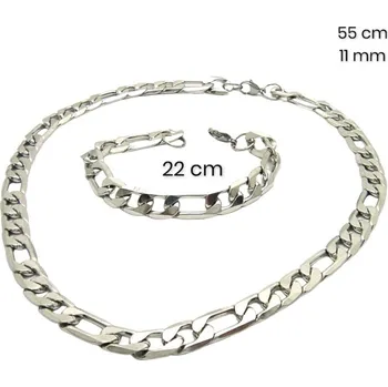 Souprava šperků Ocelový náhrdelník + náramek 23987000