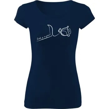 Dámské tričko Tričko s potiskem Život je na piču dámské