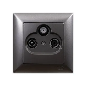 Elektrická zásuvka Visage Ambience koncová zásuvka TV-R-SAT, kouřová