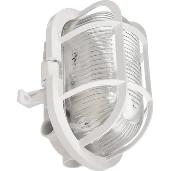 Lampička Deko-Light Vlhkotěsná lampa Sotano Retro bílá 19 x 12 cm IP44 plast 1 x 60 W