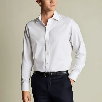 Pánská košile Charles Tyrwhitt Non-Iron Royal Oxford Shirt — White