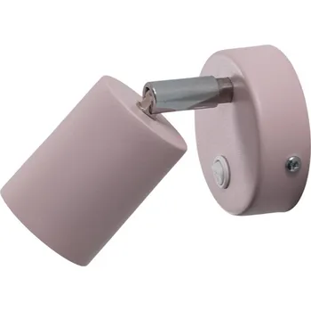 Lampička Luminex Nástěnné bodové svítidlo Fun, růžové, výška 14 cm, nastavitelné, GU10 - Nástěnný držák - Ø 8 cm, výška 2,5 cm; bodovka - Ø 5,5 cm, výška 7,5 cm růžová 1 x 8 W LED - Doprava zdarma