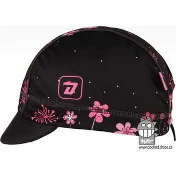 Čepice Dívčí kšiltovka Neo Dráče černo-růžová kytičky (Letní funkční kšiltovka Neo)