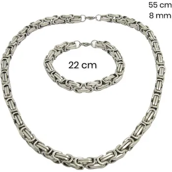 Souprava šperků Ocelový náhrdelník + náramek 23756800