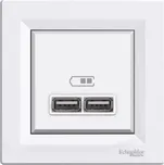 Zásuvka 2xUSB ASFORA bílá EPH2700221
