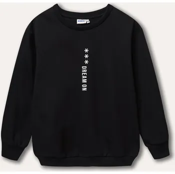 Chlapecká mikina Dívčí mikina - Winkiki WTG 22113, černá/ bílý nápis/ 020 Barva: Černá, Velikost: 158