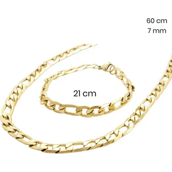 Souprava šperků Ocelový náhrdelník + náramek 23992600