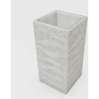 Květináč Betonový květináč Zora BDA 40/40/80 Zora nat trysk.vlnka