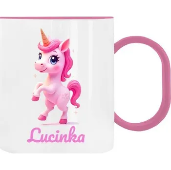 Dětský hrnek plastový s potiskem Jednorožec se jménem