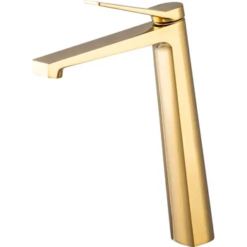 Vodovodní baterie Gamma Roma, vysoká umyvadlová baterie h-290, zlatá lesklá, GMA-BRUW-GD