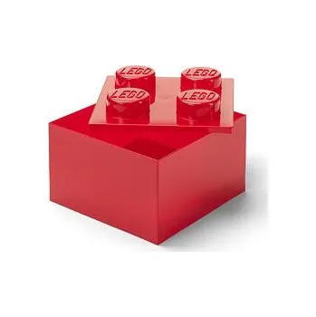 Stavebnice LEGO LEGO úložný box 4 s víkem - průhledná červená