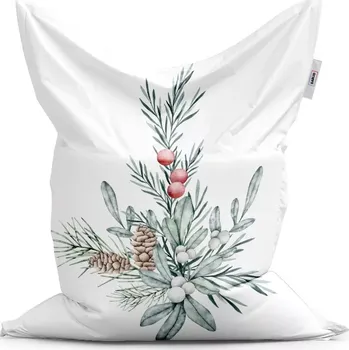 Sedací pytel Sablio Sedací vak Classic Zimní kytice - 150x100 cm