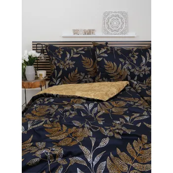 Povlečení Prodloužené saténové povlečení - Gabriela tmavě modré