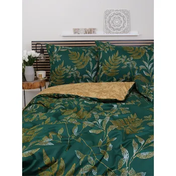 Povlečení Saténové povlečení - Gabriela tmavě zelené