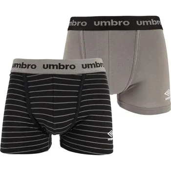 Pánská móda Pánské boxerky Umbro BOXER SHORT 2 PACK XL Šedá, Černá