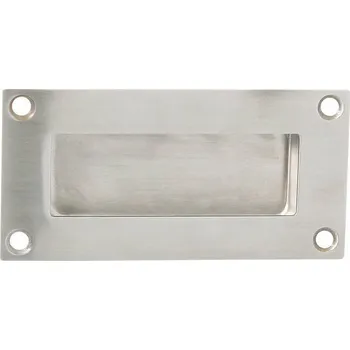 Nábytkové kování COBRA ÚCHYTKY HRANATÉ Provedení: BEZ OTVORU, Povrch: IN - nerez, Typ: kus