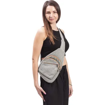 Městský batoh Batoh AMIT CROSSBODY zeleno-bílá