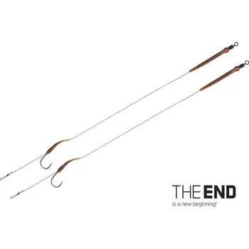 Rybářský háček Delphin Návazec The End Boilie Rig 2ks 20cm/25lbs/#6