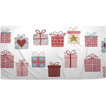 Ručník Sablio Ručník s potiskem Růžové dárečky - 30x50 cm