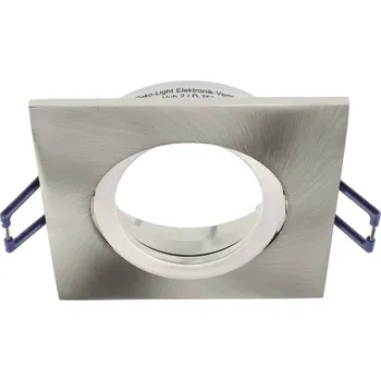Lampička Deko-Light Zapuštěné stropní svítidlo Samsola, broušená stříbrná, 9 x 9 cm kov kartáčovaná stříbrná 1 x GU10 / GU5.3