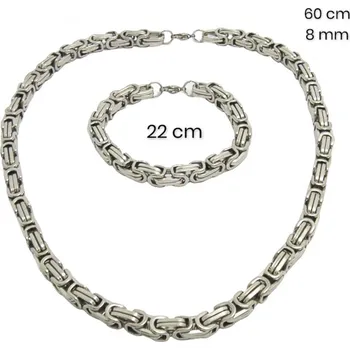 Souprava šperků Ocelový náhrdelník + náramek 23756900