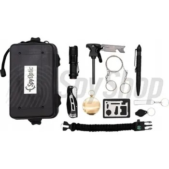 Vybavení pro přežití Sada pro přežití v přírodě MV-ST03 – nezabírá hodně místa, obsahuje 10 nezbytných nástrojů a je vybavena nepromokavým pouzdrem Spy Shop