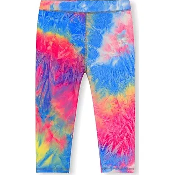 Dívčí kraťasy velikostní řada:98-128-Dívčí funkční 3/4 duhové legíny - barva modro-růžová