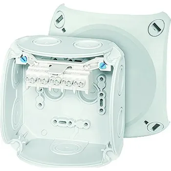 Elektroinstalační krabice Kabelova rozvodka 1,5-2,5 mm2 4 mm2 1f, 5pol. svorka HENSEL DK 0402 GZ