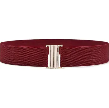 Opasek Dámský pásek na šaty s přezkou Cummer Bordo-stříbrný