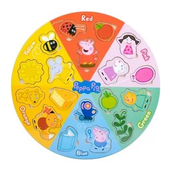 PEPPA PIG - Barevné vkládací puzzle s tvary