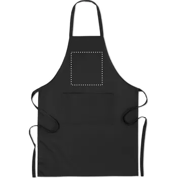 Kuchyňská zástěra Zástěra z organické bavlny 5 FRONT ABOVE POCKET, 210x200mm Sítotiskový transfer, 1 barva