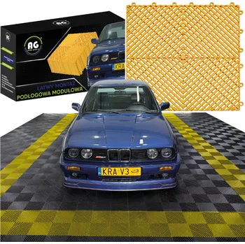 Rozvaděč BERGE Stavebnicová garážová deska PP 40x40x1,8cm - žlutá AG-A-ZOLTA