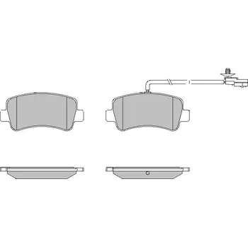 Brzdová destička Sada brzdových destiček, vždy 4 kusy v sadě MOTAQUIP LVXL1638