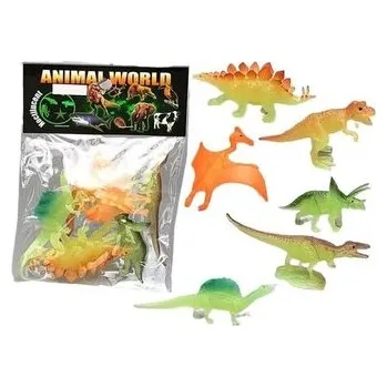 Figurka Zestaw dinozaurów świecących w ciemności