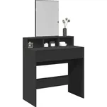 vidaXL Toaletní stolek se zrcadlem černý 80 x 41 x 144,5 cm