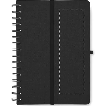 Zápisník Kroužkový zápisník A5 s držákem Sítotiskový transfer (max. 4 barvy, 170x50mm) 4 barvy 5 FRONT