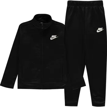 Nike NSW Poly Tracksuit Juniors Black/White 11-12 let