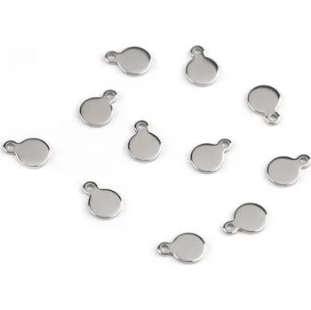 Přívěsek Přívěsek / komponent k výrobě šperků z nerezové oceli se značkou S.steel Varianta: 3 platina kolečko, Balení: 10 ks